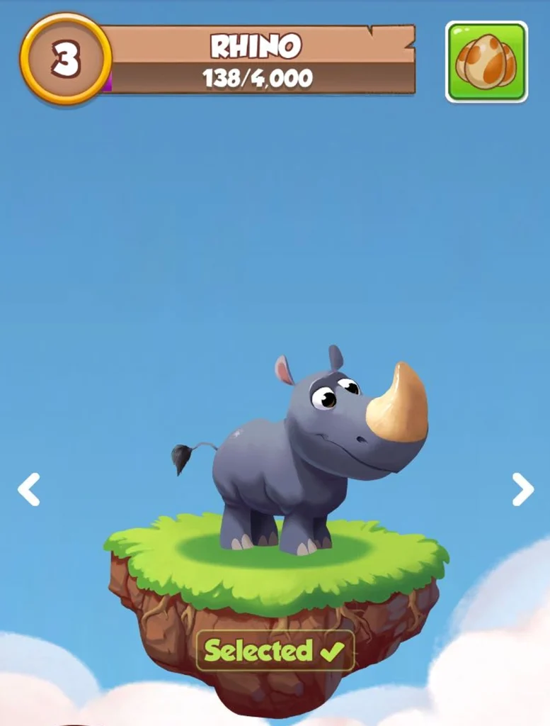 rhino mascota coin master